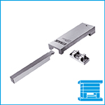 Flat latch lock pinned, two stage ejector