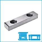 Piastra di guida su 2 sup VDI 3357 autolubrificante,SNS metallo sinterizzato