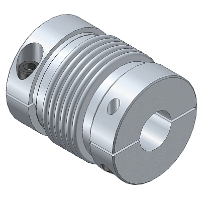 Metal Bellow Coupling with clamping hub - stainless steel version