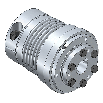 Safety Coupling with conical clamping hub - metal bellow version