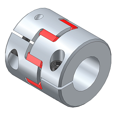 Elastomer Coupling with clamping hub - compact version