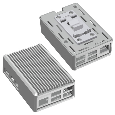 DIN rail mount Raspberry Pi 5 heatsink case