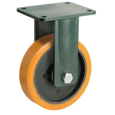 "TR" polyurethane wheels, swivel top plate bracket type "EE EHD"
