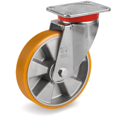 65AL - TR POLYURETHANE WHEELS, ALUMINIUM CENTRE