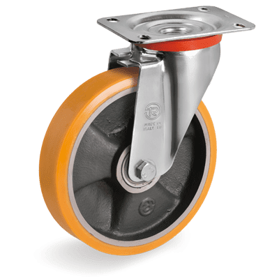 65GH - TR POLYURETHANE WHEELS WITH CAST IRON CENTRE
