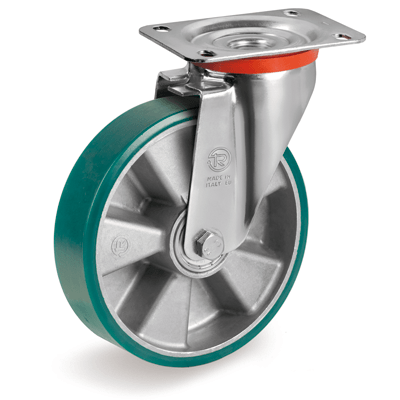 62BS - TR POLYURETHANE WHEELS, ALUMINUM CORE