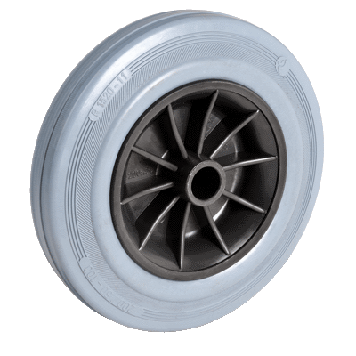 Non-marking standard rubber wheels, polypropylene centre