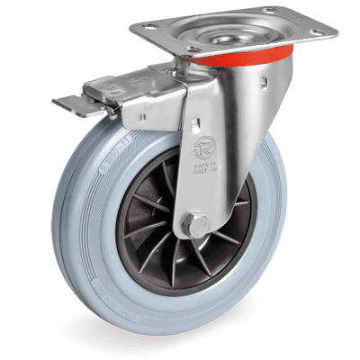 21 - STANDARD RUBBER WHEELS, POLYPROPYLENE CENTRE