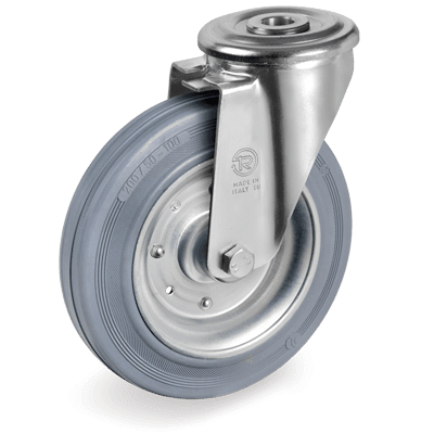 23 - STANDARD RUBBER WHEELS, PRESSED STEEL DISCS
