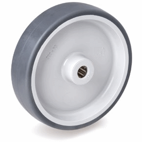 Thermoplastic rubber wheels, polypropylene centre, roller bearing bore