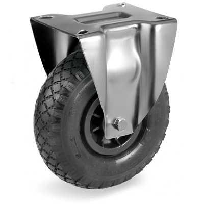 Pneumatic wheel, country profiled tyre, with polypropylene centre