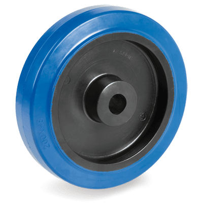 "SIGMA ELASTIC" rubber wheels, polyamide 6 centre, plain bore