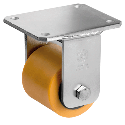 "TR" polyurethane transpallet rollers, swivel top plate bracket type "EE MHD"