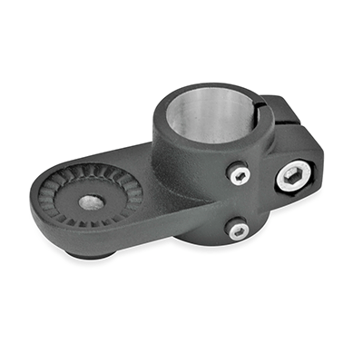 Swivel Clamp Linear Actuator Connectors, Aluminum, with screw, stainless steel, Type IV, with internal serration