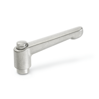 Adjustable Stainless Steel-Hand levers, Type AS, with external hexagon, with Thread