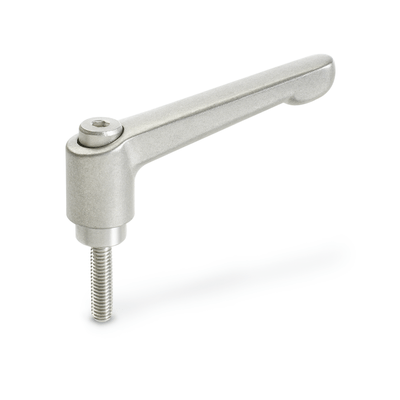 Adjustable Stainless Steel-Hand levers, Type IS, with internal hexagon