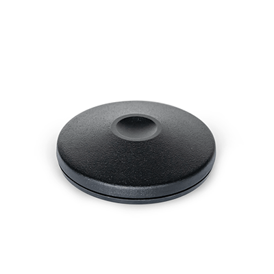 Foot plates without central fastening hole, Type B, with rubber underlay