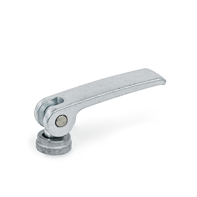 Clamping Levers with Eccentrical Cam with Internal Thread, Steel Contact Plate, Type B - Steel contact plate without setting nut
