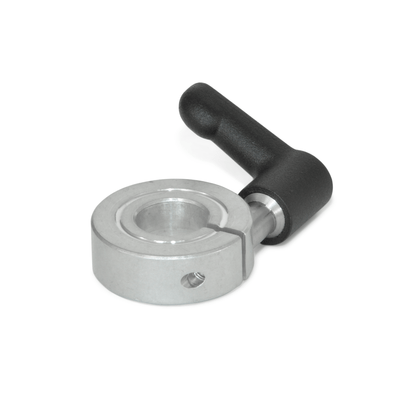 Semi-split set collars Aluminium, with adjustable hand lever