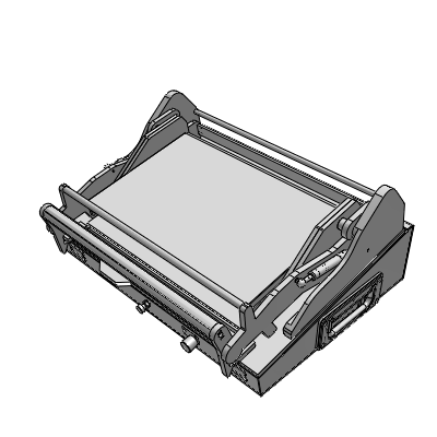 Up-turn cam press-down mechanism