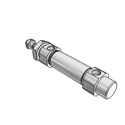 Air Cylinder (Stainless Tube) Non-Rotating Piston Rod Type/Double Acting : Single Rod