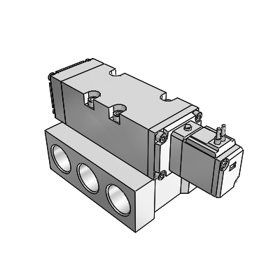 Rubber Seal 5 Port Solenoid Valve / 2 Position / Single Type