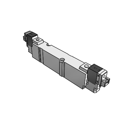 5 Port Pilot Solenoid Valve Closed Center / Base Ported