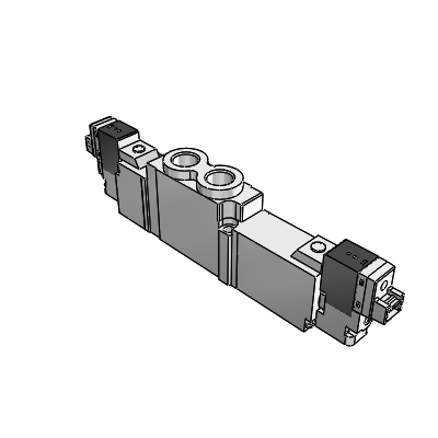 5 Port Pilot Solenoid Valve Exhaust Center / Body Ported