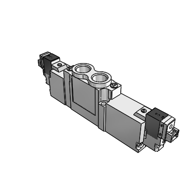 5 Port Pilot Solenoid Valve Exhaust Center / Body Ported