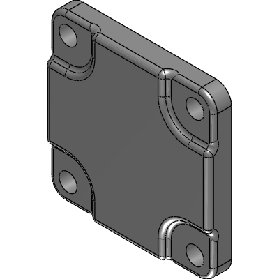 Trident Emergency Products End Cap, Flat, Manifold, Aluminum Industrial Valves