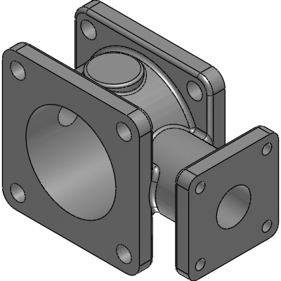 Trident Emergency Products 1.0 Manifold, (1) 1 x (2) 2.5 all 4-Bolt Flanges, Aluminum Industrial Valves