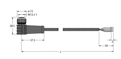 Hochtemperaturfeste Aktuator- und Sensorleitung, Anschlussleitung