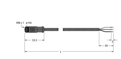 Hochtemperaturfeste Aktuator- und Sensorleitung, Anschlussleitung