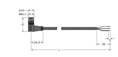 Hochtemperaturfeste Aktuator- und Sensorleitung, Anschlussleitung