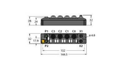 Compact Multiprotocol I/O Module for Ethernet, 4 Analog Inputs, Configurable as