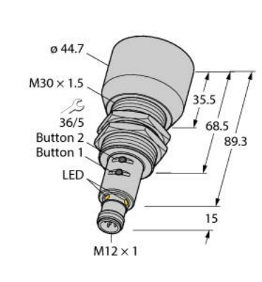 Ultrasonic Sensor, Diffuse Mode Sensor