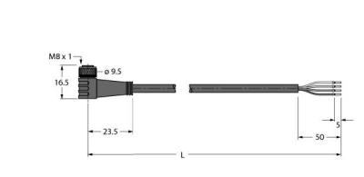 Hochtemperaturfeste Aktuator- und Sensorleitung, Anschlussleitung