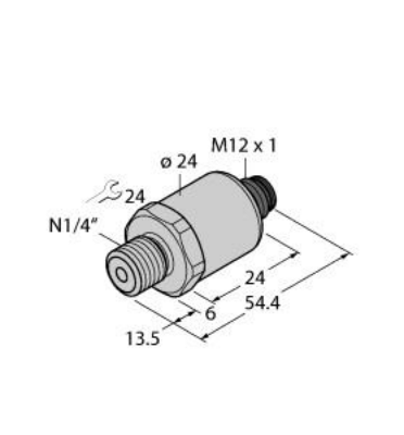 Pressure Transmitter, With 2 Switching Outputs and IO-Link