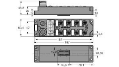 Fieldbus I/O module PROFIBUS-DP, 12 digital pnp inputs, 4 digital outputs 2 A