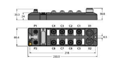 Fieldbus I/O module PROFIBUS-DP, 16 Digital Channels, Configurable as PNP Inputs