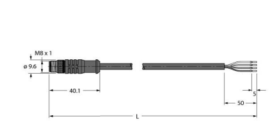 Hochtemperaturfeste Aktuator- und Sensorleitung, Anschlussleitung