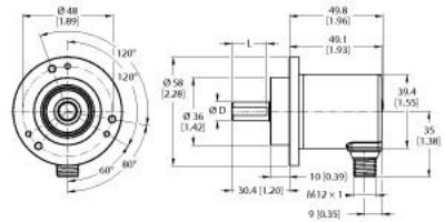 Absolute Rotary Encoder - Multiturn, Efficiency Line