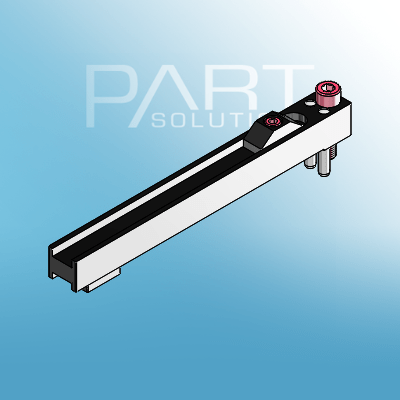 Dispositivo aggancio-sgancio regolabile con fermo piastra