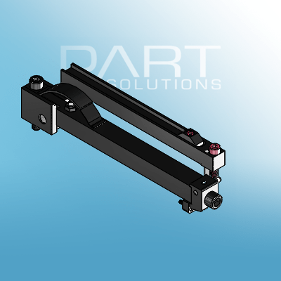 Dispositivo aggancio-sgancio regolabile con fermo piastra