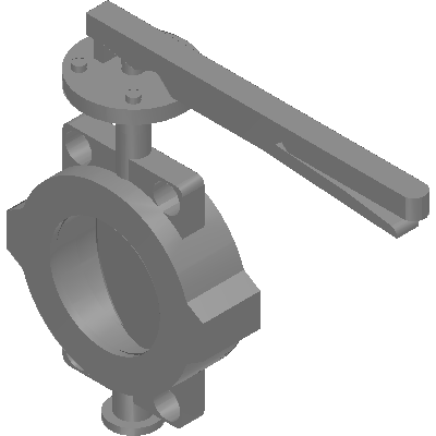 Ukspar Butterfly valve with eccentric flange (Fig P120) Industrial Valves