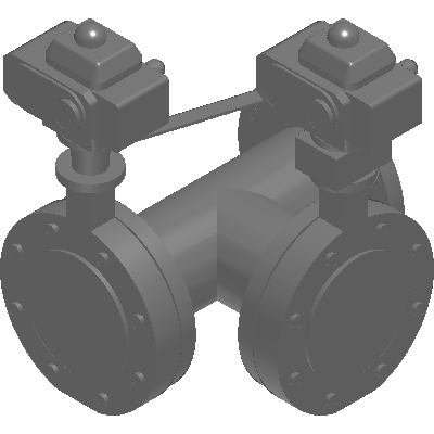 Valve Solutions 3 Way Butterfly Valve with Series 1000S-X Modulating Electric Actuator (100 PSI) Industrial Valves