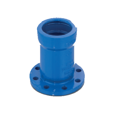 Flanged socket piece