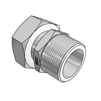 旋进式螺纹： NPT (ANSI/ASME B 1-20.01.1983)，预安装有套管