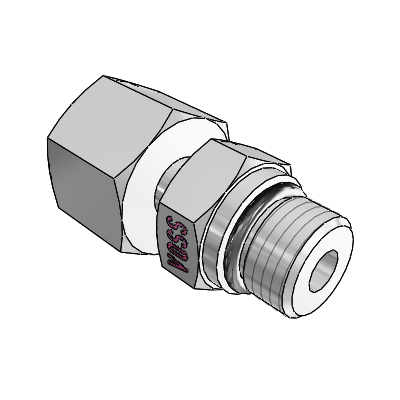 旋进式螺纹： UN/UNF (ISO 11926-2/3, SAE J 514)，通过O型环密封，预安装有套管