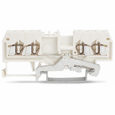 Borne de raccordement de tresse blindage pour 4 conducteurs, 1,5 mm², marquage central, Pour rail 35 x 15 et 35 x 7,5, CAGE CLAMP®